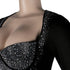 Diamond Inlaid Long Sleeve Nightclub Dress